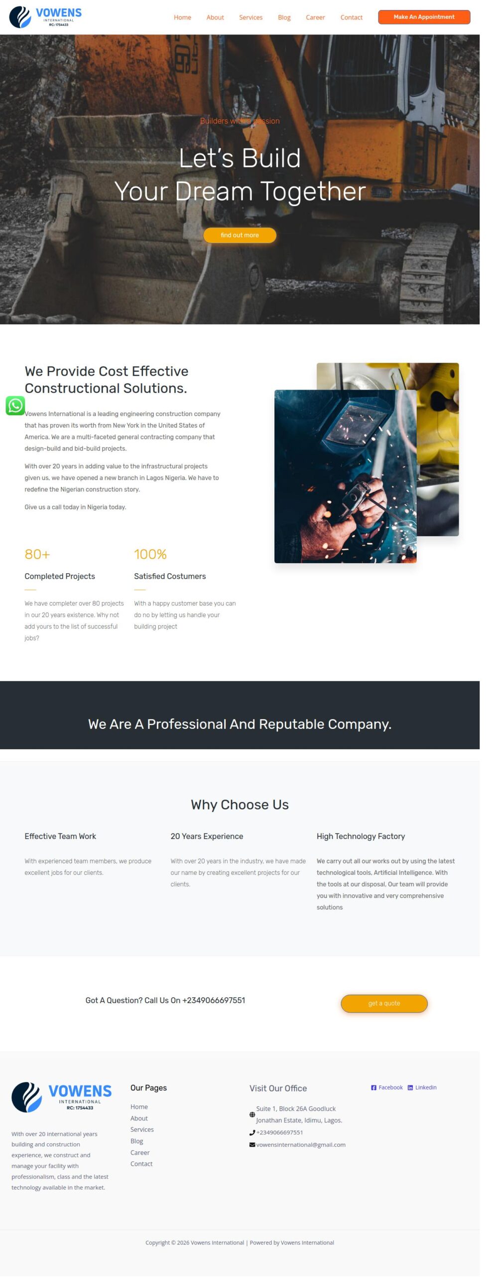 Vowens.org website