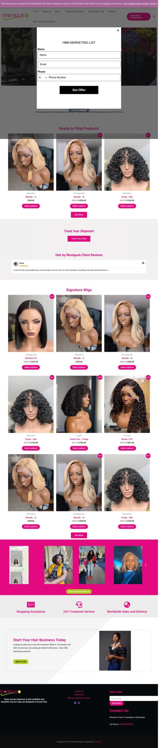 Hair by MoniqueA website