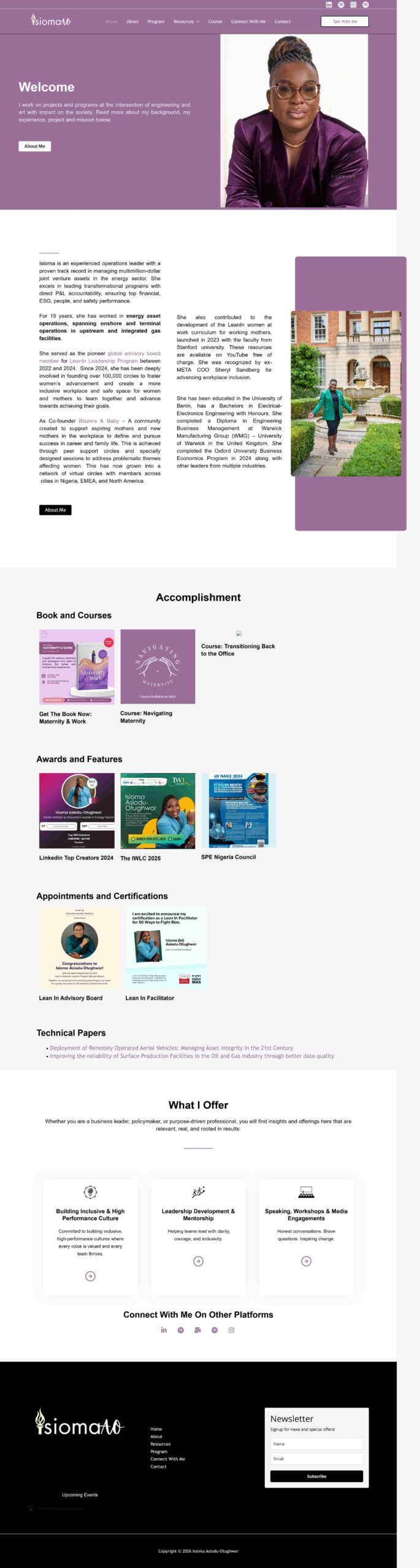 Isiomaao website